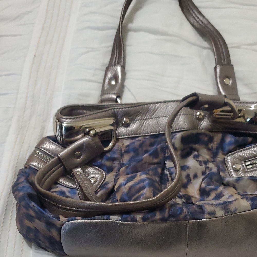 Stylish Metallic and Blue Women's Bag